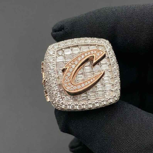 Lab Grown Diamond <b>Initial</b> C Championship <b>Ring</b> White Rose Gold Square Statement Hip Hop Luxury Jewelry For Men Unisex - Product Image 1