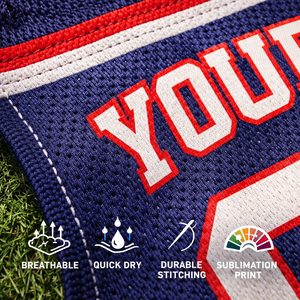 เสื้อบาสเก็ตบอลทีมแบบกำหนดเองสำหรับโรงเรียน ไซส์พลัส แห้งเร็ว ระบายอากาศได้ดี ผ้าโพลีเอสเตอร์ 100% พิมพ์ลายด้วยความร้อนด้านหน้าสำหรับผู้เล่น - Product Image 3