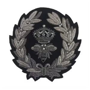 Broderie artisanale en fil de bouillon, design personnalisé de haute qualité, patchs couronne 3D en fil de bouillon faits à la main sur toile tendance - Product Image 5