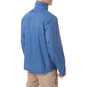 Custom Outdoor Men Lightweight Water Resistant Windbreaker <b>Jacket</b> With Chest Pocket Wholesale <b>Packable</b> Hiking Windproof Coat - Product Image 3