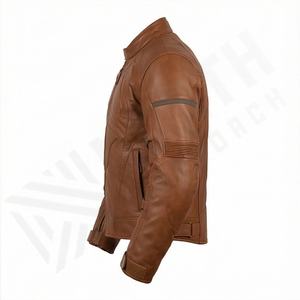 Chaqueta de Motociclista de Cuero Genuino para Hombre de la Mejor Calidad, Nueva Colección de Invierno, Chaquetas de Motocicleta con Protecciones Desmontables Personalizadas - Product Image 3