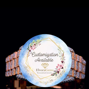 Reloj Hip Hop Personalizado con Moissanita VVS |   Reloj de Lujo Unisex con Correa de Acero Inoxidable, Resistente al Agua 10 Bar, con Zafiro de 29 CT - Product Image 2