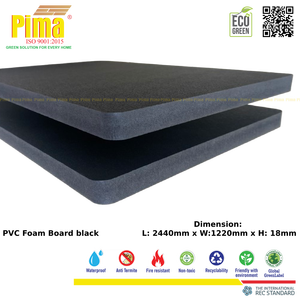 Custom-Made PVC WPC Foam Board <b>Sheet</b> 18mm Thick 0.6 G/cm3 Density Black Color Kitchen Cabinet Wall <b>Waterproof</b> <b>Materials</b> Pima - Product Image 2