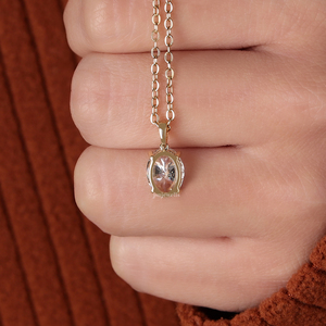Colgante de Diamante Cultivado en Laboratorio con Corte Ovalado en Oro de 14K, Joyería de Diamantes VVS de Lujo, Colgante Hip Hop Personalizado - Product Image 2