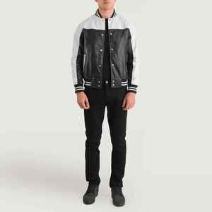 High Quality Men's High Street Chenille Embroidery <b>Leather</b> <b>Jacket</b> Eco Friendly Breathable Customized Design <b>Winter</b> <b>Jacket</b> - Product Image 2