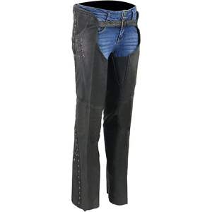 กางเกงขี่มอเตอร์ไซค์หนังแพะแท้ น้ำหนักเบา คุณภาพพรีเมียม สำหรับผู้หญิง สีดำ พร้อมเชือกผูกตกแต่ง-MLL6535 - Product Image 4