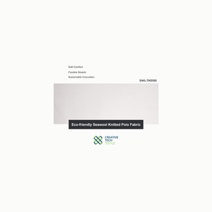 Solution Textile Responsable SWL-TK0150 Laine de Mer Tracable PET/Poly/Spandex=63/31/7 Tricoté Biologique Léger 150g/m Piqué - Product Image 1