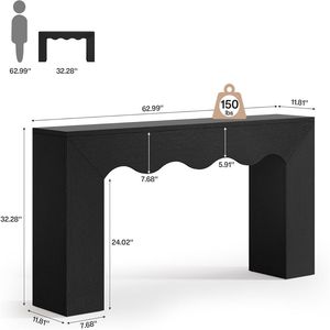 Main <b>Console</b> <b>Table</b> Elegant Wooden Foyer <b>Table</b> for Living Room or Hallway Entrance - Product Image 5