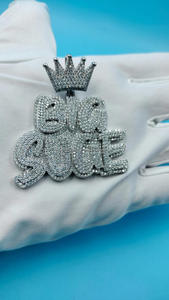 Custom Crown " BIG SUGE " Pendant <b>Iced</b> <b>Out</b> Moissanite Diamond Hip Hop Necklace Luxury Bling <b>Chain</b> - Product Image 3