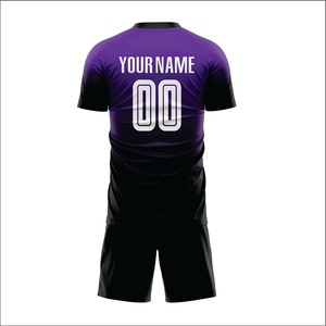 ชุดฟุตบอลแบบซับลิเมชั่นสั่งทำขายส่ง ผ้าโพลีเอสเตอร์ 100% แห้งเร็ว เสื้อและกางเกง พร้อมสกรีนชื่อ/หมายเลขทีมตามสั่ง มีสินค้าในสต็อก - Product Image 6