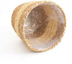 Panier à plantes en jonc de mer naturel, tissé à la main, pour l'intérieur et l'extérieur, couvre-pot de fleurs pour la décoration de la maison et du jardin - Product Image 2