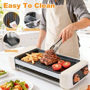Macchina Elettrica Multifunzione 3-in-1 per Hot Dog, Griglia Antiaderente per Salsicce e Piastra BBQ Senza Fumo per Uso Domestico - Product Image 5