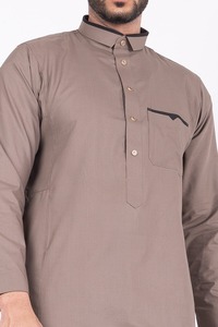 <b>Men</b> Juba Long Traditional Muslim Clothing Comfortable Islamic Robe Modest Loose Fit Breathable Material - Product Image 5