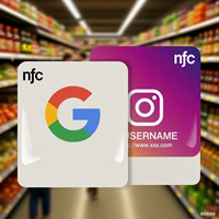 Carte PVC RFID réutilisable 25x35mm en époxy/acrylique avec puce NTAG215, mini code QR NFC 13,56 MHz, étanche, pour contrôle d'accès WeiTai