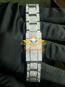 Reloj de Pulsera de Lujo con Cuarzo Plateado, Analógico, de Acero Inoxidable, con Bisel de Cristal y Aspecto de Diamantes, para Regalo de Fiesta - Product Image 4