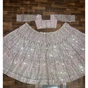Lehenga choli ชุดปาร์ตี้2XL ที่มีการปักด้ายที่สวยงาม - Product Image 4