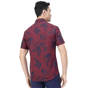 เสื้อเชิ้ตคอปกพิมพ์ลายศิลปะนามธรรมผ้าลินินผสมพรีเมียมสำหรับผู้ชาย เนื้อผ้าบางเบา ระบายอากาศได้ดี เหมาะสำหรับใส่เที่ยวชายหาด วันหยุด สไตล์ลำลอง - Product Image 3