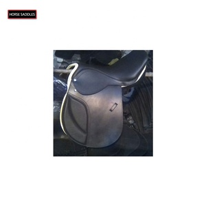 Silla de montar inglesa marrón de cuero genuino, cómoda para carreras y equitación, muy vendida. - Product Image 1