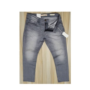 Nueva llegada de los hombres de invierno de estilo recto desgastado lavado logotipo personalizado Slim Fit desgastado lavado de moda Color sólido otoño - Product Image 3