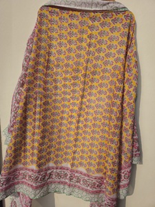 Paréo en coton imprimé à la main, motif floral, pour la plage, couvre-bikini, léger, écharpe d'été pour femme - Product Image 5