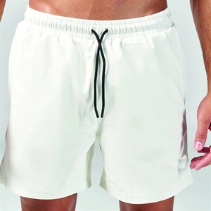 Lightweight Moisture Custom Logo <b>Men</b> <b>Short</b> Wicking Fabric <b>Men</b> <b>Short</b> <b>White</b> 5 Inch <b>Shorts</b> with Contour Side Panels <b>Men</b> <b>Shorts</b> - Product Image 3