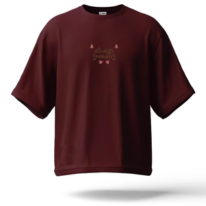 Camiseta Oversize Lisa con Hombros Caídos y Estampado Gráfico - Compra Camisetas de Algodón Grueso de Alta Calidad para Hombre - Product Image 1