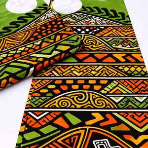Stylish African Wax Print Island Cotton Fabric for Clothing Home Decor Sewing and Fashion Exported by Hitjem Export Company - Product Image 1