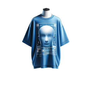 Camiseta Naranja Extra Grande para Hombre con Estampado Geométrico de Ciudad, Manga Corta, Cuello Redondo, Diseño Casual de Poliéster Transpirable - Product Image 3