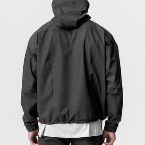 Chaqueta Anorak de Invierno para Hombre, Estilo Techwear, con Capucha, Media Cremallera, Impermeable, Cortavientos, con Logotipo Frontal, Ropa Urbana para Exteriores - Product Image 5