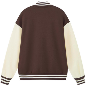 Customized High Quality Wool Varsity <b>Jacket</b> <b>Men</b> Stand Collar Solid Color Plus Size <b>Canvas</b> High Street Breathable Windproof Front - Product Image 1