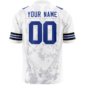 เสื้อฟุตบอลอเมริกันแขนสั้นคุณภาพสูงสั่งทำพิเศษ พิมพ์ลายด้วยความร้อน ชุดยูนิฟอร์มสำหรับผู้ใหญ่ ไซส์พลัส ผลิตจากโพลีเอสเตอร์ 100% - Product Image 5