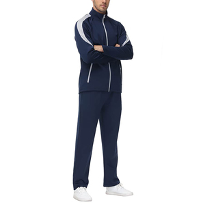 ชุดวอร์มผู้ชาย 2 ชิ้น คอตั้ง แขนยาว มีกระเป๋าข้างสองด้าน เสื้อแจ็คเก็ต กางเกงวอร์ม แฟชั่น สีพื้น - Product Image 6