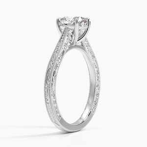 Bague BOJ 069 en argent 925 gravée Elsie, coupe coussin, avec diamant de fiançailles 2 carats couleur D VVS1 Moissanite certifiée GRA – En promotion - Product Image 2