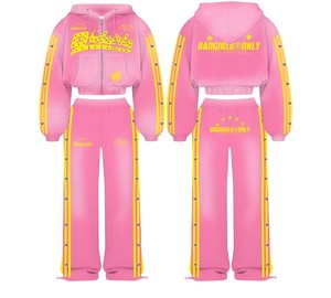 Conjunto de Dos Piezas Personalizado Primavera 2026 para Mujer, Conjuntos de Terciopelo, Chaqueta con Cremallera de Manga Larga, Pantalones Deportivos con Bolsillos, Chándal de Terciopelo para Dama - Product Image 2