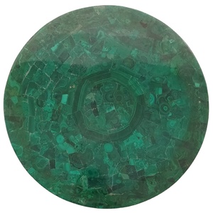 โต๊ะหิน Malachite กึ่งมีค่ารอบเฟอร์นิเจอร์บ้านแบบดั้งเดิมสำหรับรับประทานอาหารห้องนั่งเล่นห้องครัวกลางแจ้งโรงเรียนโรงแรมบ้าน - Product Image 1