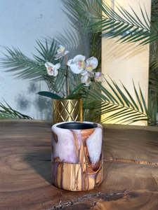 Quemador de Incienso de Resina Epoxi y Madera Natural, Hecho a Mano por Artesanos, Soporte para Varillas y Conos, para Meditación, Yoga, Aromaterapia y Estilo Moderno - Product Image 5