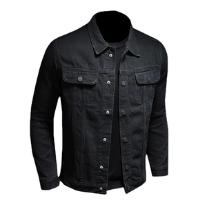 2025 <b>Custom</b> Designed Men's High Quality Ripped Button-Up <b>Denim</b> <b>Jackets</b> High-Street Style Factory OEM Service for Winter - Product Image 1