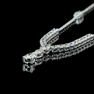 Collier tennis personnalisé de luxe avec diamants de laboratoire poire et marquise, en or 10K 14K 18K et argent sterling 925 935, cadeau de mariage et de fiançailles - Product Image 3