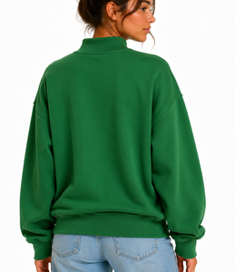 Sudadera Casual Oversize de Cuello Alto para Mujer, Algodón Suave, Logo Frontal, Estilo Urbano, Prenda Esencial de Moda - Product Image 2