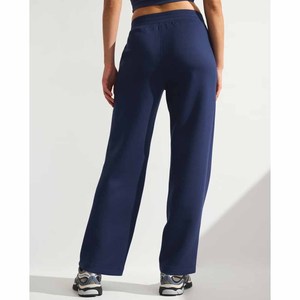Pantalon large taille haute pour femme, couleur unie, coupe ample, longueur complète, en coton et fibre de bambou, décontracté, avec poches et taille élastique - Product Image 3