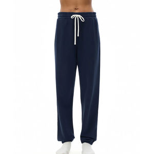 กางเกงวอร์มขายส่งคุณภาพสูงขายดีสำหรับผู้ชาย ทรงขาตรงหลวม สไตล์นักศึกษา มีเชือกผูกเอว ด้านหน้าเรียบ ปักโลโก้ตามสั่ง - Product Image 1