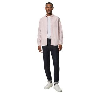 Chemise en tissu Oxford en pur coton de qualité supérieure pour hommes – Douce, respirante, à manches longues, coupe classique, chemise habillée décontractée élégante - Product Image 2