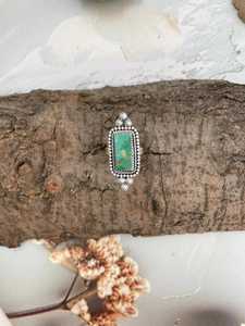 Natural Kingman Turquoise <b>Adjustable</b> <b>Ring</b> Handmade Sterling Silver Western Artisan Boho Statement Jewelry - Product Image 4