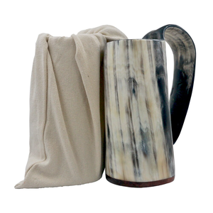 Chopes à bière viking en corne naturelle, finition artisanale, qualité supérieure, vente en gros, best-seller, provenance Inde. - Product Image 2