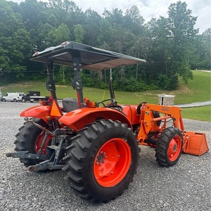 Tractor de orugas Kubota M6060 usado de 40HP con cargador frontal, cabina, motor y bomba de alta precisión, ahora en stock para la venta - Product Image 6