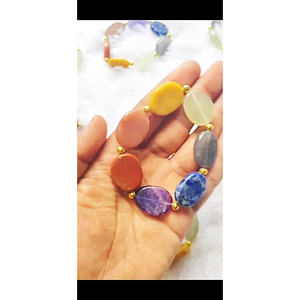 Pulseras Unisex de Moda con Piedras Naturales Multicolores de 7 Chakras, Hechas a Mano, con Hilo Elástico, Estilo Feng Shui - Product Image 4