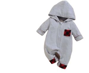 Grenouillère pour bébé en coton biologique 5 élasthanne tricotée sans taches combinaison à fermeture éclair double sens barboteuse à manches longues - Product Image 3