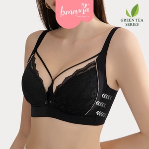 Sujetador de lactancia Bmama Plus Size, con encaje, sin aros, con botón central, para amamantar, refrescante, antibacteriano, copas B y C, BR1201 - Product Image 2