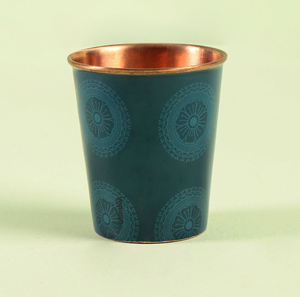 Vaso de Cobre con Diseño de Selva, Arte Botánico y Fauna Silvestre, Vaso Reutilizable de Primera Calidad, Regalo para el Bienestar - Product Image 3