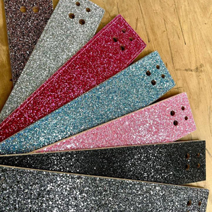 Cinturones de levantamiento de pesas Glitter Ladies con logo personalizado / Cinturones de powerlifting para gimnasio, de cuero, con soporte lumbar resistente. - Product Image 1